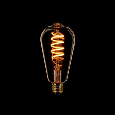 ETH Edison Spiral LED Filament - E27 - 8W dimbaar - 2200K  - goud
