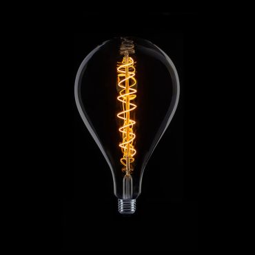 ETH Standaard XXL Spiraal Filament LED - 3 stappen dimbaar - E27 - 1 tot 7W - 2100K – gerookt