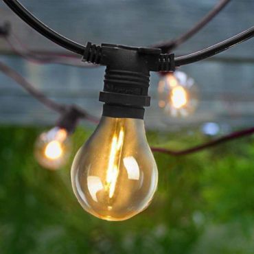 New Garden Garland Allegra - lichtslinger met vervangbare lichtbronnen - 8m slinger waarvan 3,25m snoer - 10 LED-lampen incl. - IP44 -  zwart