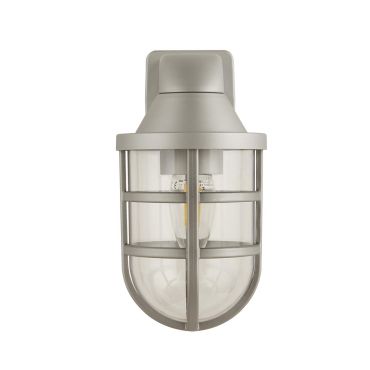 Searchlight Seaside - buiten wandlamp - 11 x 21 cm - IP44 - zilver