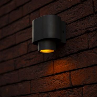 Lutec Cypres - buiten wandlamp - 9,6 x 10,9 x 10,7 cm - IP44 - donker grijs