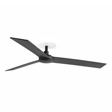 Faro Rudder L - plafondventilator met inbouwrozet - Ø 132 cm - mat zwart en walnoot