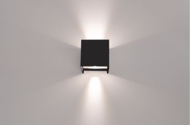Century Italia Appalque - buiten wandverlichting met 2 regelbare lichtbundels - 12 x 12 x 12 cm - 20W LED incl. - instelbare lichtkleur - IP65 - zwart