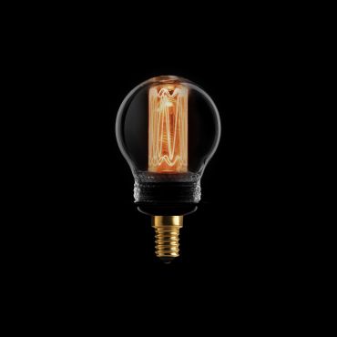 ETH LED Filament Ball - E14 - 2,3W dimbaar - 1800K – gerookt titanium