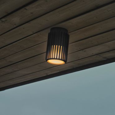 Nordlux Aludra N - buiten plafondverlichting - Ø 12,4 x 18,8 cm - IP54 - zwart