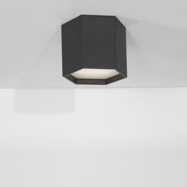 Nova Luce Samba - plafondlamp - 25 x 20 cm - 10W LED incl. - zandzwart