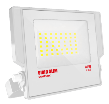 Century Italia Sirio Slim - verstraler - 16 x 14,7 x 2,9 cm - 30W LED incl. - IP66 - wit