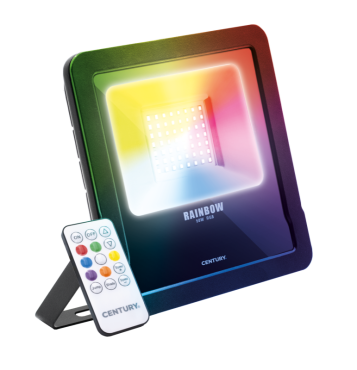 Century Italia Rainbow - verstraler - 23,7 x 3,6 x 20 cm - 50W LED incl. - instelbare lichtkleur - IP65 - zwart