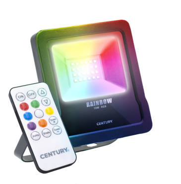 Century Italia Rainbow - verstraler - 10 x 2,7 x 12,5 cm - 10W LED incl. - instelbare lichtkleur - IP65 - zwart