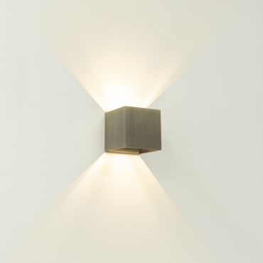 Artdelight Gymm - wandlamp - 10 x 10 x 10 cm - antiek brons