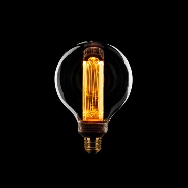 ETH LED Filament Globe - Ø 9,5 cm - E27 - 3 stappen dimbaar - 5W - 1800K - transparant
