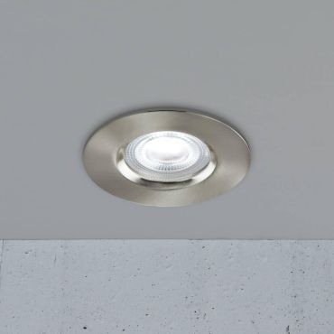 Nordlux Smart Don - inbouwspot - slimme verlichting - Ø 85 mm, Ø 72 mm inbouwmaat - 4,7W LED incl. - IP65 - geborsteld nikkel