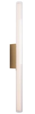 Maxlight Fayette - opbouw wandlamp - 12 x 6 x 91 cm - 18W LED incl. - IP44 - goud