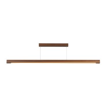 VK Lighting Woody - hanglamp - 180 x 4,5 x 200 cm - 27W Dali dimbare led incl. - donker hout