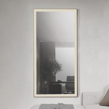 Nova Luce Adon - spiegel met verlichting - 75 x 150 x 4 cm - 42W LED incl. - IP44 - zandzwart en wit