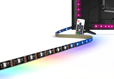 Century Italia Kit-Striscia - LED-strip met USB aansluiting voor tv's van 50" tot 55" - 1cm breed - 200cm lengte - 5V - dimbaar met afstandsbediening - 1,5W LED per meter - 30 LEDs per meter - IP20 - RGB