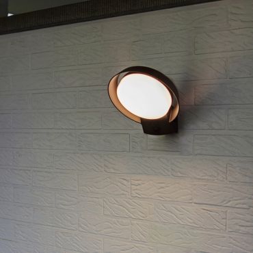 Lutec Polo - buiten wandverlichting - 16,2 x 18 x 16,4 cm - 15W LED incl. - IP54 - antraciet