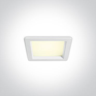 ONE Light UGR19 Office Range - inbouwspot - 95 x 95 mm, 85 x 85 mm inbouwmaat - 10W LED incl. - IP44 - wit