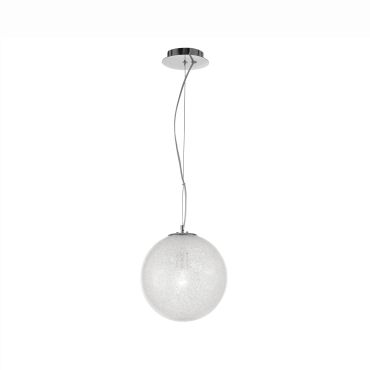 Nova Luce Frozen - hanglamp - Ø 20 x 120 cm - transparant en chroom