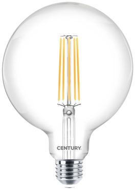 Century Italia LED filament lamp - Ø 12,5 x 17 cm - E27 - 11W niet dimbaar - 2700K - transparant