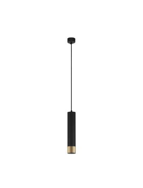 Nova Luce Picto - hanglamp - Ø 6 x 230 cm - zwart en goud