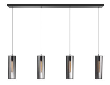 ETH Birdy - hanglamp - 120 x 9,6 x 200 cm - zwart