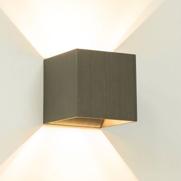 Artdelight Gymm - wandverlichting - 10 x 10 x 10 cm - licht brons