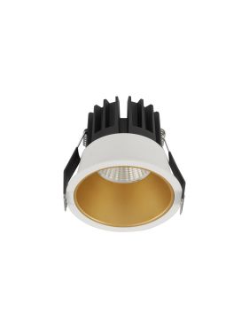 Nova Luce Luela - inbouwspot - Ø 85 mm - inbouwmaat 75 mm - 13W LED incl. - wit en goud - 2700K
