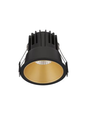 Nova Luce Luela - inbouwspot - Ø 85 mm - inbouwmaat 75 mm - 13W LED incl. - zwart en goud - 4000K