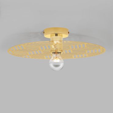 Nova Luce Eres - plafondlamp - Ø 40 x 12 cm - goud