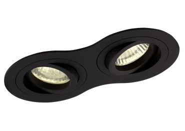 Maxlight Signal II - inbouwspot - 170 x 90 mm, Ø 2 x 75 mm inbouwmaat - zwart