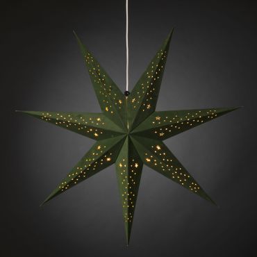SHOWROOMMODEL - Konstsmide kerstverlichting - papieren 7-ster - 78 x 19 x 78 cm - groen