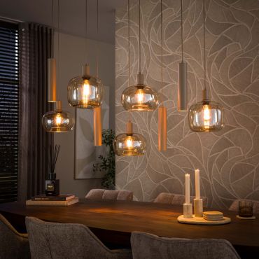 Vico Serene - hanglamp - 130 x 37 x 130 cm - beige