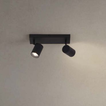 Nova Luce Alma - opbouwspot 2L - 37 x 13 x 12 cm - IP44 - zandzwart