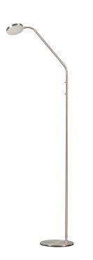 ETH Duuk - vloerlamp -  Ø 11,5 x 166 cm - 8W dimbare LED incl. - dim to warm - metallic