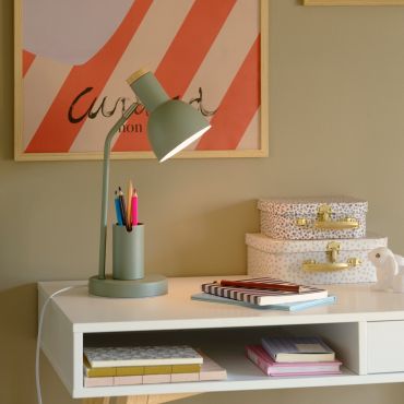 Nordlux Devone - bureaulamp - Ø 12 x 43,5 x 15 cm - groen