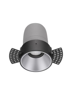 Nova Luce Homer - inbouwspot - Ø 74 mm - inbouwmaat 75 mm - 10W LED incl. - 24° lichtbundel - zwart met aluminium