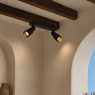 VK Lighting Iluma - wand- en plafondlamp - 27 x 12,8 x 6 cm - zwart