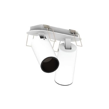 VK Lighting Coko - opbouwspot met inbouwrozet - 12,5 x 4,5 x 7,3 cm - 100 x 35 mm inbouwmaat - 2 x 6W LED incl. - wit