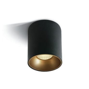 ONE Light Retro Dark Light Cylinders - opbouwspot 1L - Ø 9,4 x 11,5 cm - 20W LED incl. - zwart