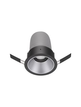Nova Luce Homer - inbouwspot - Ø 85 mm - inbouwmaat 75 mm - 10W LED incl. - 24° lichtbundel - zwart met aluminium
