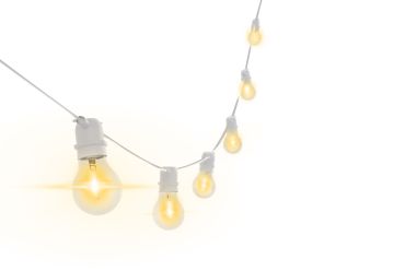 Century Italia Fiesta - 8,5m lichtslinger waarvan 3,34m snoer - 10 x 6W LED incl. - IP44 - wit