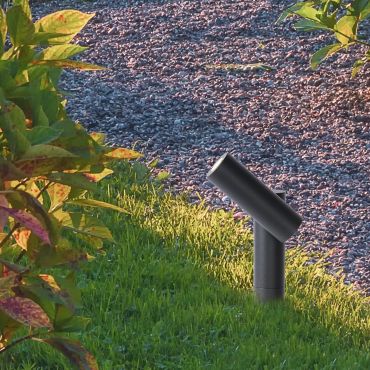 Lucide Tatum - grondspot op piek - 10 x 14 x 13 cm - 4,5W LED incl. - IP65 - antraciet