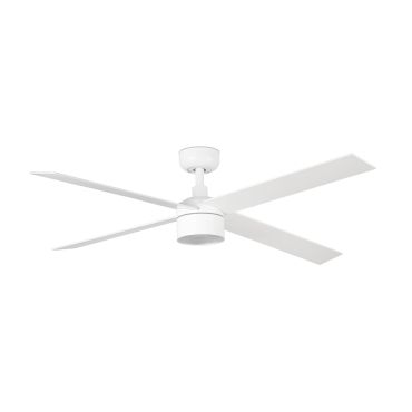 Faro Rudder Tek 4 L - plafondventilator met licht - Ø 132 cm - mat wit - 2700K