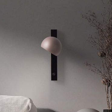 Nova Luce Lusa - wandlamp - Ø 10 x 26 x 13 cm - 10W LED incl. - Moca-koffie en zwart