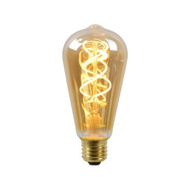 Lucide LED Bulb Twilight Sensor - Ø 6 cm - E27 - 4W niet dimbaar - 2200K - amber