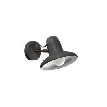 Faro Snap - wandverlichting met schakelaar - 18 x 25 x 14 cm - donker grijs