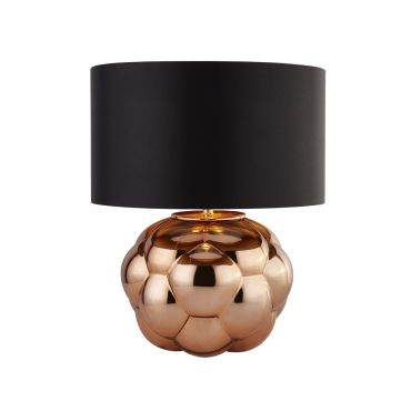 Searchlight Fizz - tafellamp - Ø 35 x 44 cm - koper en zwart