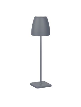 Nova Luce Colt - tafellamp met usb-poort - Ø 11 x 38 cm - 2W dimbare LED incl. - IP54 - basaltgrijs