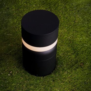 Nova Luce Airy - tuinpaal - Ø 14,5 x 25 cm - 8W LED incl. - IP65 - zandzwart